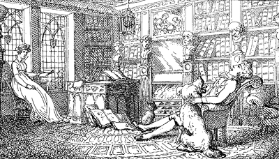 Drawing of a parlour